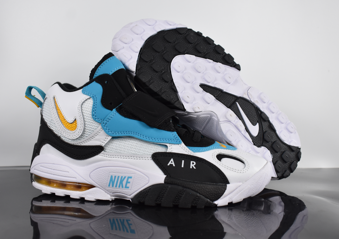 Women Nike Air Max Speed Turf White Jade Black Gold Shoes - Click Image to Close